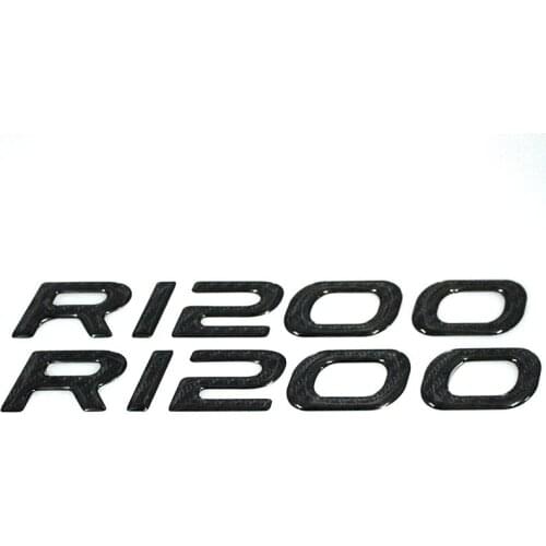 Black Carbon Motorcycle Emblem Badge Decal 3D Tank Wheel Logo "R1200" Sticker For ALL BMW MOTO BMW R1200