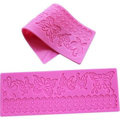 Mold Cake Butterfly Lace Mats Mold Silicone Lace Mat Fondant Cake Decorating Wedding Flower Embossing Mould Bakery