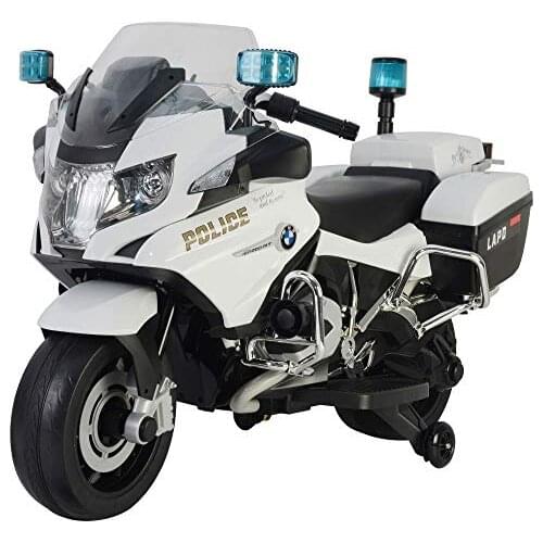 Giordanoshop 12 V electric motorcycle for children BMW R1200 Police White