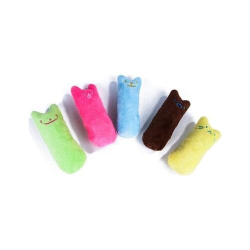 Teeth Grinding Catnip Toys Funny Interactive Plush Cat Toy Pet Kitten Chewing Vocal Toy Claws Thumb Bite Cat mint For Cats hot