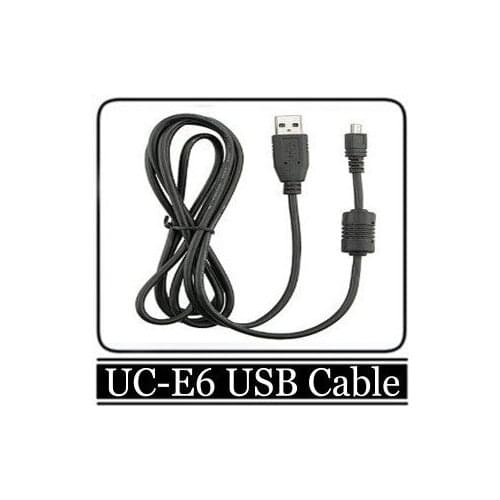 UC-E6 USB Cable For Nikon COOLPIX AW100,L20,L22,L24,L100,L110,L120,P100,P300,P310,P500,P510,P6000,P7000,P7100,P90 Digital Camera