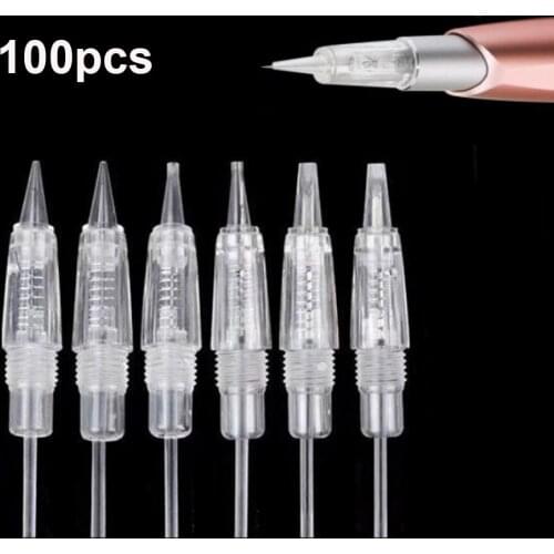100pcs Tattoo Needle Cartridge for Premium Charmant Machine 1R Cartridge Needle 1D 3R 5R 5F 7F for Permanent Makeup Eyebrow Lips