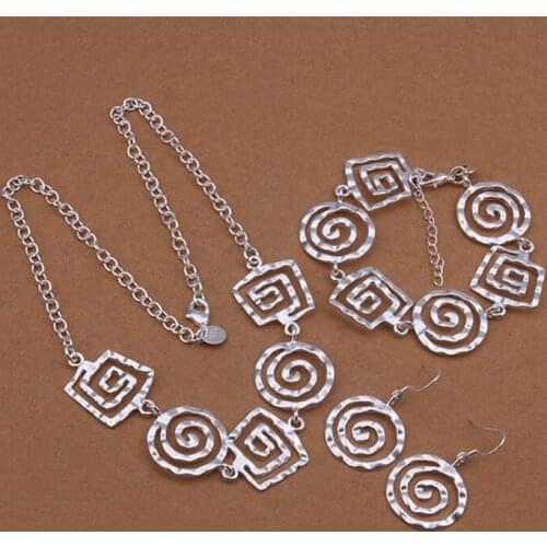 Sets Silver Plated Sets Silver Trendy Beautiful Jewelry Sets Screw Jewelry Wholesale Free Shipping amio LS430