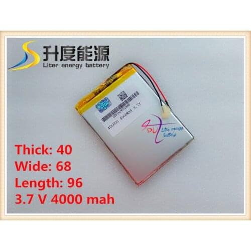 3.7V 4000mAh lithium polymer battery for 7inch Q88 android tablet PC window via 8650 8850 allwinner A13 A10