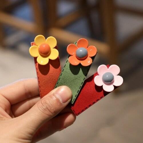 New Women Girls Cute Colorful Acrylic Flower Alloy Hairpins Sweet Headband Hair Clips Barrettes Lovely Hair Accessories