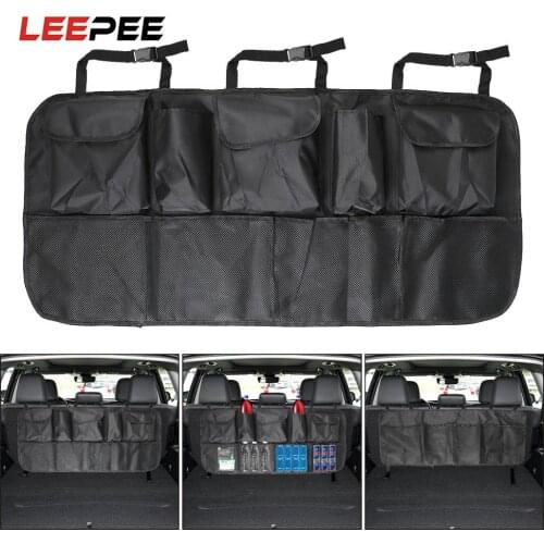 Car Trunk Organizer Multi-use Oxford Automobile Seat Back Organizers Adjustable Net High Capacity Backseat Storage Bag