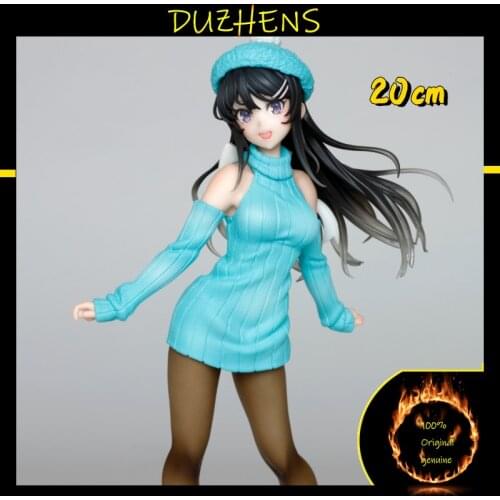 Original genuine Rascal Does Not Dream of Bunny Girl Senpai Sakurajima Mai winter wear Action Figure Anime Figure Model Toys