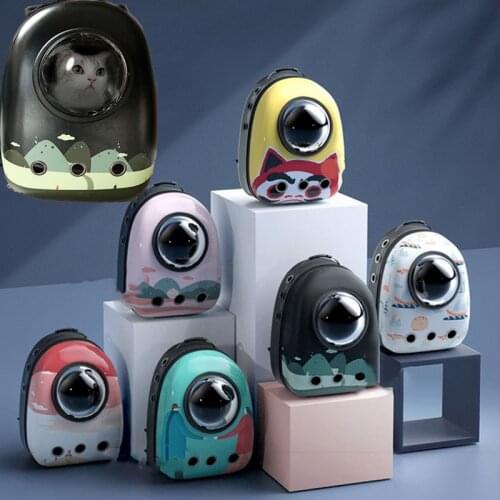 Cat Carrier Intelligent Bags Breathable Pet Dogs Cats Creative Landscape Backpack Travel Space Capsule Cage Puppy Dog Carry Bag