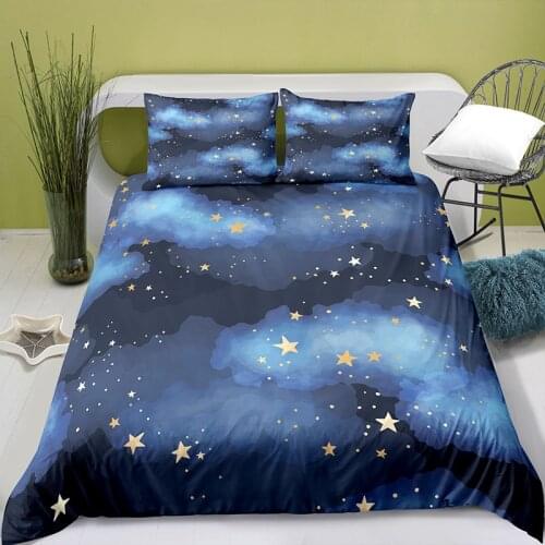 3D Printing Star Style Duvet Cover with Pillowcase Bedroom Decoration Queen Size Bedding Bedroom Set King Size Bed