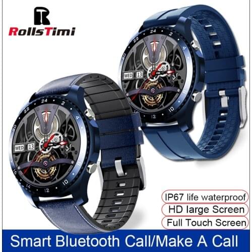 Rollstimi Smart Watch Bluetooth dial Call Smartwatch For Men IP67 Waterproof Watches Mens Wristwatch For Android iPhone