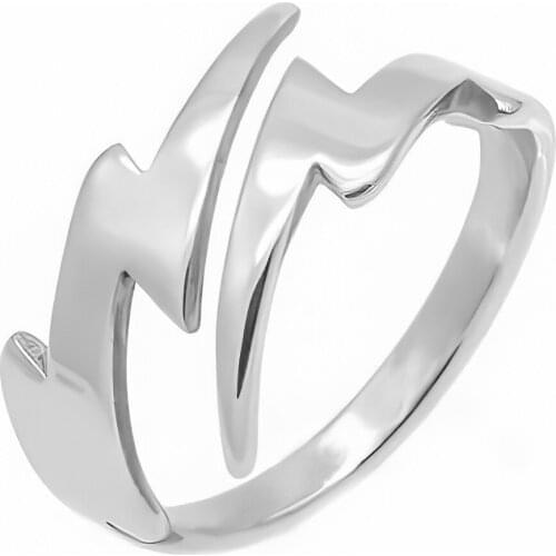 DARK DIAMOND-Ray Ring in 925 sterling silver. Comfortable jewel for daily use. Adjustable