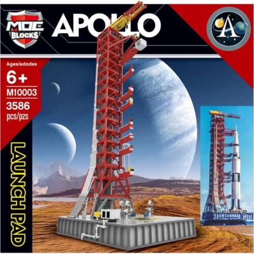 IN STOCK M10003 MOC J79002 Apollo Saturn V Launch Umbilical Tower Building Blocks 3586PCS Bricks Toys Birthday Gifts Kids