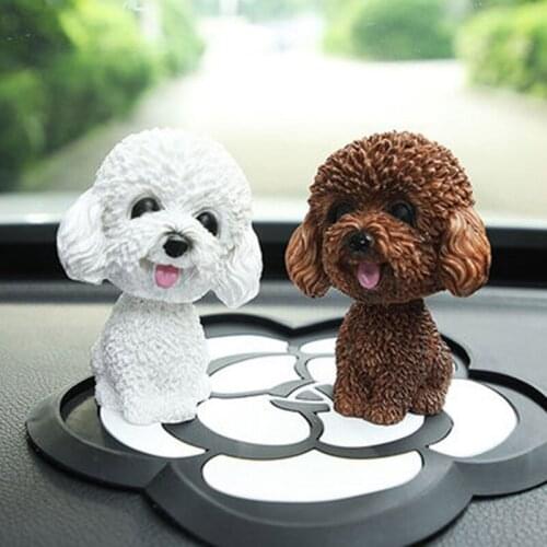 Nodding Dog Funny Shaking Head Dog Cute Puppy Dolls Swing Car Dashboard Ornaments Home Auto Interior Decor Car Dashboard Toys