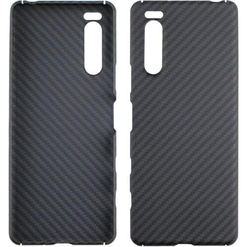 1PC Aramid Carbon Fibre Slim Case for SONY Xperia 1 II/5 II Anti-Fall Anti-Finger Real Carbon Fiber Protective Case