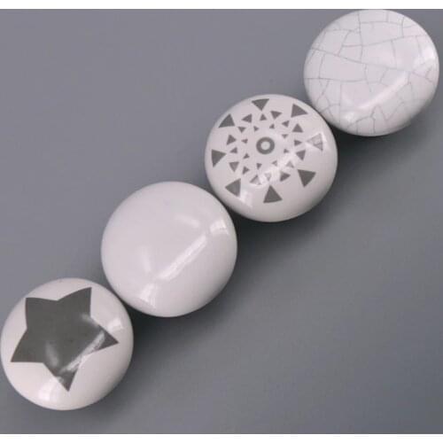 1x Ceramic Painted Star Drawer Cabinet Cupboard Pulls Home Kitchen Decor Wardrobe Door Handle Knobs Cute For Kids Room