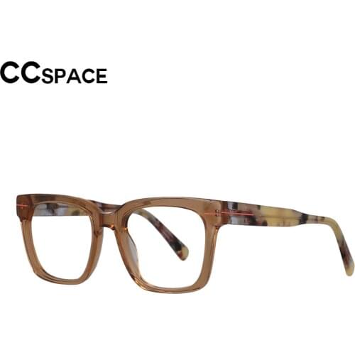 53091 Square Acetate Ladies Eyewear Decorative High Quality Men Womens Glasses Frame With Lenses