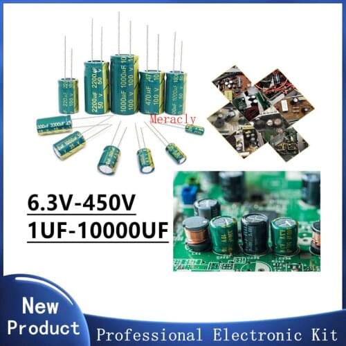 6.3 10 16 25 35 50 400 450V 22 47 100 220 330 470 680 1000 1500 2200 3300UF Aluminum electrolytic capacitors 20% wholesale