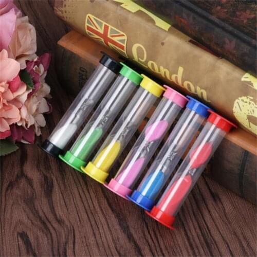 6Pcs Kids Toy 6 Colors Hourglass Sandglass Sand Clock Timers Hourglasses Liquid Timer Clock Hourglass Timer for Count Down Time