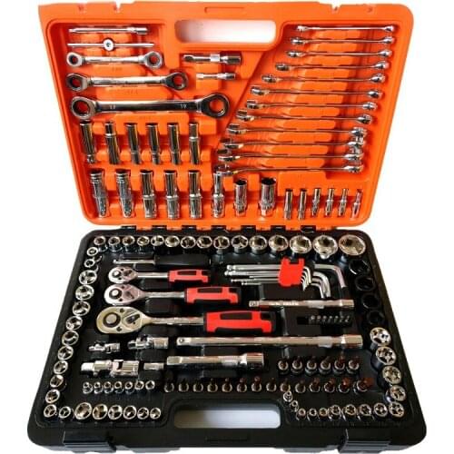 61/82/94 Car repair Tools set Multi-function combination package Manual tool kit with plastic toolbox