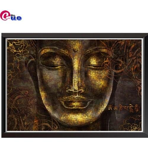 Diamond Painting Golden Buddha Cross Stitch 5d DIY Diamond Embroidery Full Rhinestones Mosaic Home Decor Gift