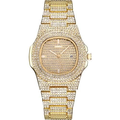 Hot Womens Bracelet Watch Women Watches Diamond Gold Watch Ladies Wrist Watches Luxury Brand Rhinestone Female Relogio Feminino