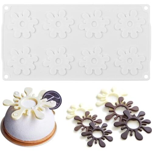Flower Shape Chocolate Mold Silicone Mold for Cake Decorating French Dessert Decorating Mould DIY Baking Tools