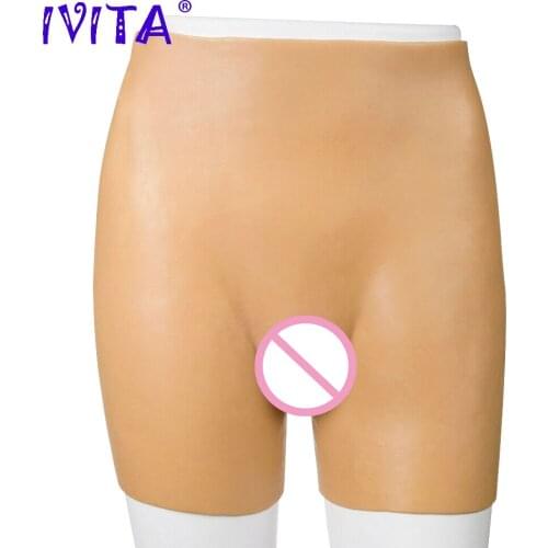 IVITA Realistic Hip Enhancer Silicone Panties Crossdresser Vagina Buttocks Soft Underwear For Crossdressing Transgender Shemale