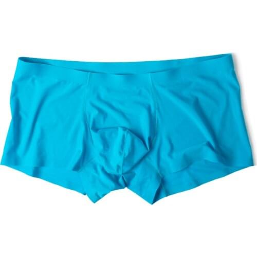 Men Boxer Ice Silk Seamless Underwear Male Panties Sexy Solid Ice-silk Comfortable Breathable Calzoncillo Hombre Man Underpants