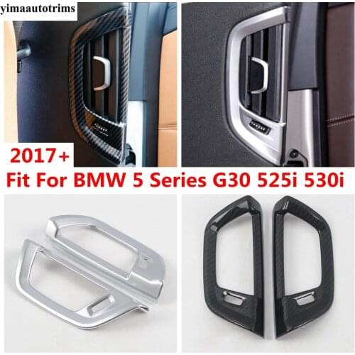Pillar B Air Condition AC Vent Outlet Decoration Cover Trim For BMW 5 Series G30 525i 530i 2017 - 2021 ABS Matte / Carbon Fiber