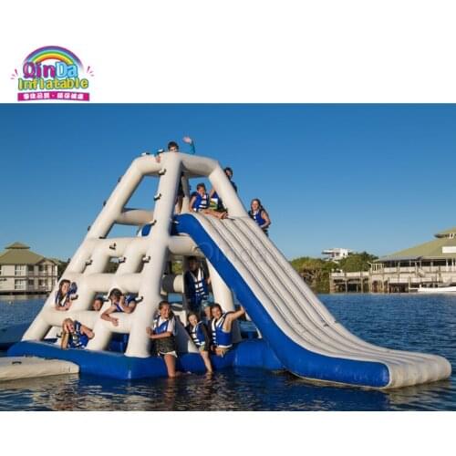 Outdoor commercial giant inflatable used water park slide inflatable floating slide for sale