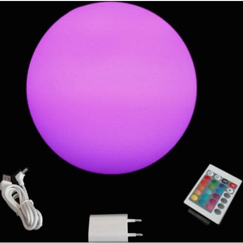 Skybesstech D30cm D25cm Rechargeable Glowing Ball Mood Lamp Dimmable Bedside Table Lamp 16 Color changing Direct Charge 4pcs/lot