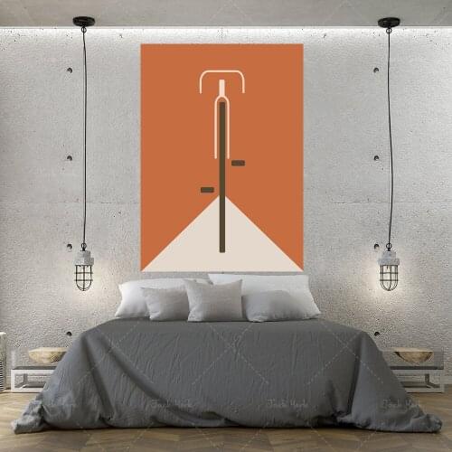 Posters and Prints Bauhaus Style Minimalist Bicycle Abstract Wall Art Canvas Painting For Living Room Home Decor