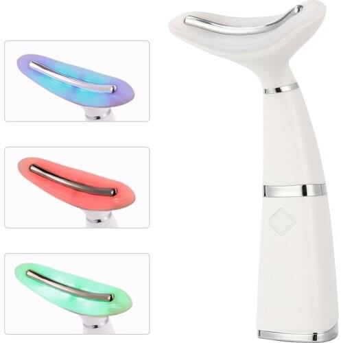 Protable Neck Beauty Device Reduce Double Chin Led Photon Therapy Facail Massager Skin Tighten Anti Wrinkle Skin Lift Machine
