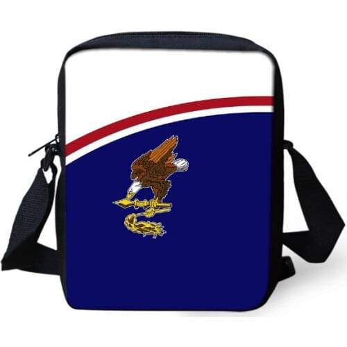 Luxury Design Handbags Women Black American-samoa Printing Crossbody Bag Shoulder Bags EAGLE Wallet Females Brand Messenger Bags