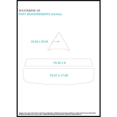 Shockwave 29 Swim Step & Transom & Bow Pad Boat EVA Teak Decking 1/4" 6mm