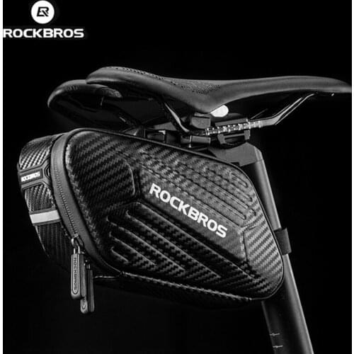 ROCKBROS MTB Bicycle Saddle Bag Shell Rainproof Reflective Shockproof Cycling Bike Tube Rear Tail Seatpost Bag Bike Accessories