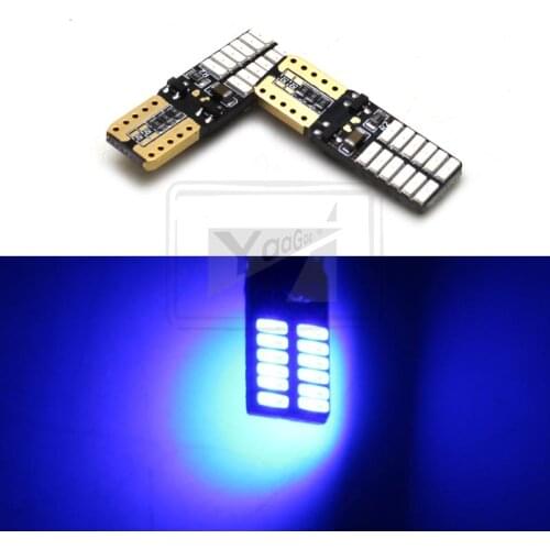YaaGoo For Dome Light License Plate Light 2pcs Blue T10 194 168 5730 W5W 24SMD