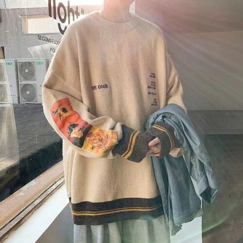 2021 Winter Mens Fashion Wool Sweater Thickened Korean Cashmere Knitting Casual Retro Coats Lazy Style In Warm Pullover M-2XL