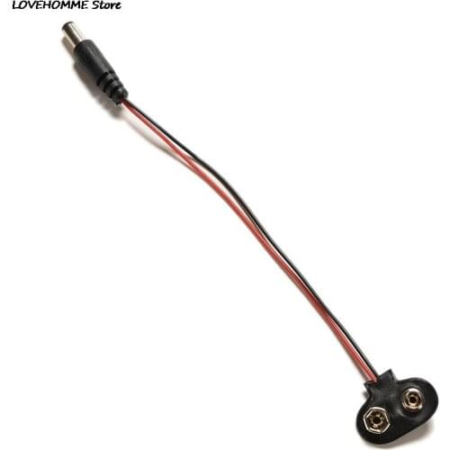 ZLinKJ 1PCS 9V DC I-Type Electronics Battery Power Cable Clip Barrel Jack Connector For Arduino Newest Stocks