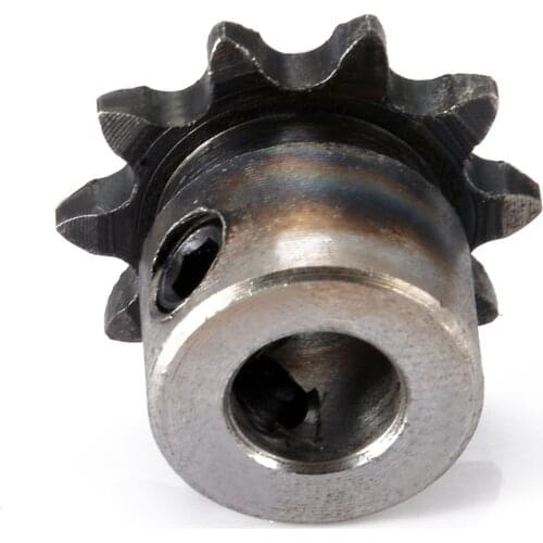 1Pcs 8mm Bore 10T 10 Teeth Metal Pilot Motor Gear Roller Chain Drive Sprocket 15x25mm For Hardware Tool Parts