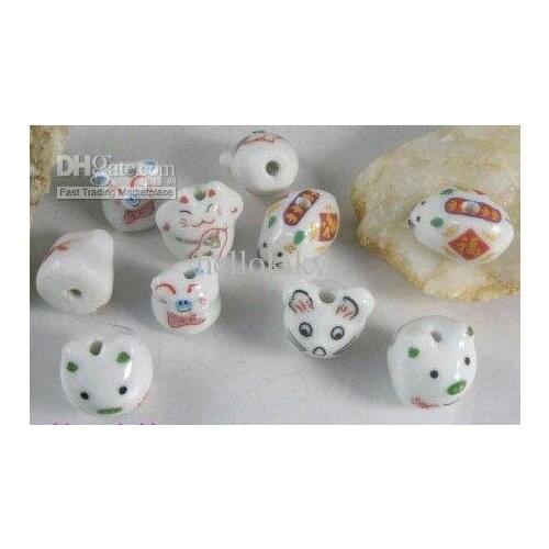 150PCS mixed whtie Chinese porcelain beads M2290