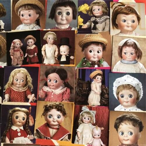 16pcs vintage Cute antique doll Stickers Crafts And Scrapbooking stickers kids toys book Decorative sticker DIY Stationery
