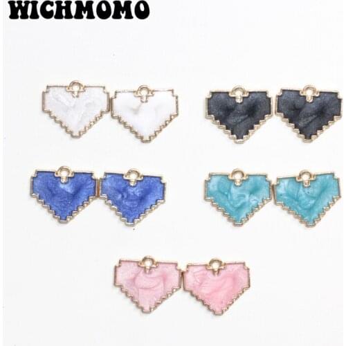 2021 New Fashion 10pcs/bag Zinc Alloy Drop Oil Colours Grapefruit Charms Pendants for DIY Earring Pendants Jewelry Accessorie