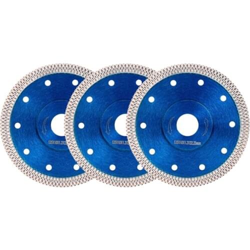 3Pcs 125mm Turbo Diamond Circular Saw Blade Disc for Diamond Wood Cutting Disc Ceramics Porcelain Tiles Angle Grinder Retail