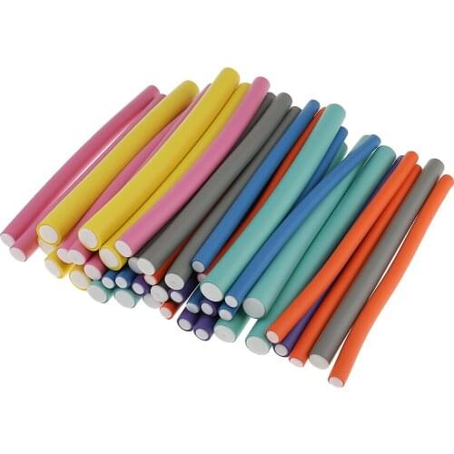42pcs/set Soft Sponge Flexible Twist Hair Roller Rods Hair Curl Styling DIY