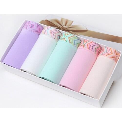 Fashion 5Pcs Underwear Women Soft Cotton Panties Solid Seamless Sexy Low Waist Girls Breathable Briefs Female Lingerie Size L XL