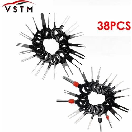 Newest 8/11/38Pcs Connector Pin Removal Auto Car Plug Circuit Board Wire Harness Terminal Extraction Pick Crimp Pin Back
