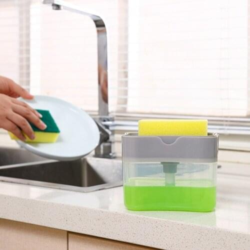 1 Set 2 in 1 Automatic Soap Dispenser Hand Press Hand Sanitizer Liquid Soap Pump Organizer for Kitchen Bathroom Cleaner Tools