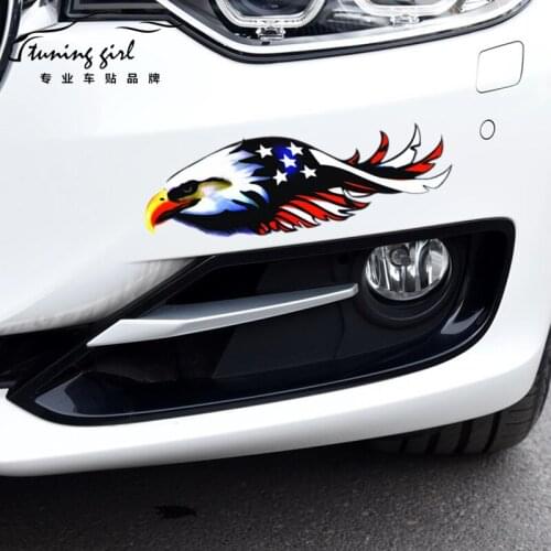 Car Stickers USA American Eagle Hawk Funny Creative Decals Auto Tuning Styling Duad 29x9cm D15