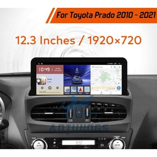 ANTWINS 12.3inch Android 10 Car Radio Stereo Multimedia Player with Touch Screen Bluetooth Apple Play for Toyota Prado 2010-2021